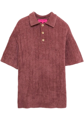 The Elder Statesman chenille polo shirt - Red