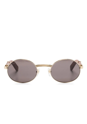 Cartier Eyewear oval-frame sunglasses - Gold