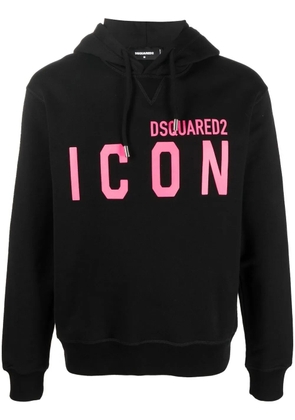 DSQUARED2 Icon logo-print hoodie - Black