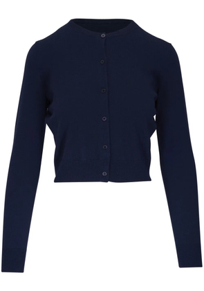 Carolina Herrera cropped knit wool cardigan - Blue