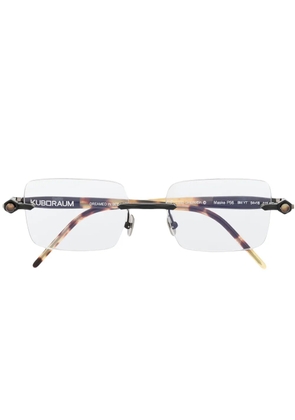Kuboraum square frame glasses - Brown