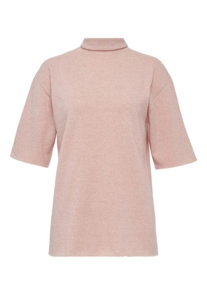 Jil Sander mock-neck cashmere T-shirt - Pink