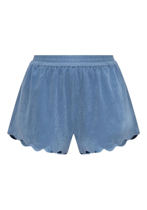 Marysia Bellini scallop-hem elastic-waist shorts - Blue