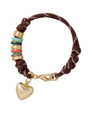 Roxanne Assoulin heart-charm braided bracelet - Brown