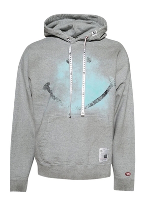 Maison MIHARA YASUHIRO smile-graphic hoodie - Grey