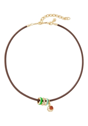 Roxanne Assoulin leather charm necklace - Brown