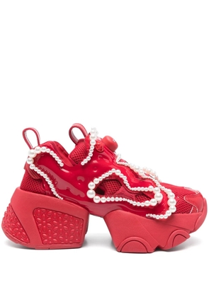 Noir Kei Ninomiya x Reebok pearl-embellished sneakers - Red