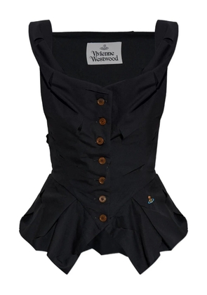 Vivienne Westwood Orb-detail peplum top - Black