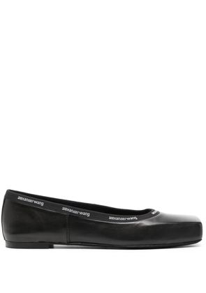 Alexander Wang Billie leather ballerina shoes - Black