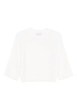 Forte Forte ribbed short-sleeve knit top - Neutrals