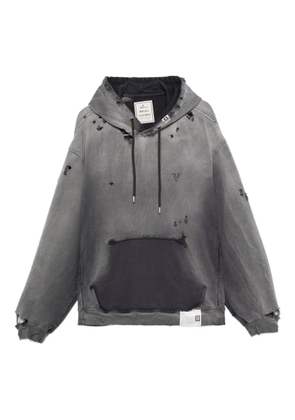 Maison MIHARA YASUHIRO distressed cotton hoodie - Black