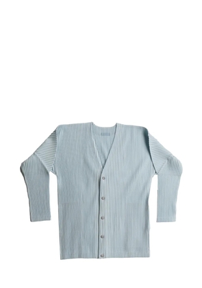 Homme Plissé Issey Miyake plissé-effect v-neck cardigan - Grey