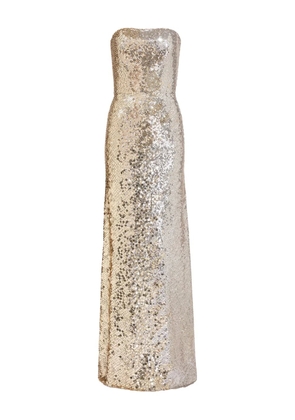 Jenny Packham sequin-embellishment strapless maxi dress - Neutrals