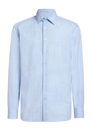 ETRO paisley-jacquard cotton shirt - Blue
