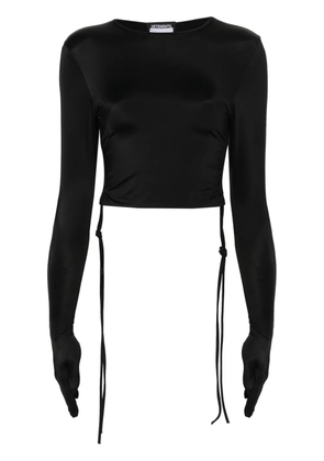 VETEMENTS cropped long-sleeve T-shirt - Black