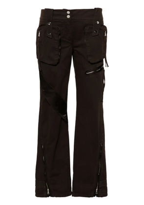 Blumarine twill cotton trousers - Brown