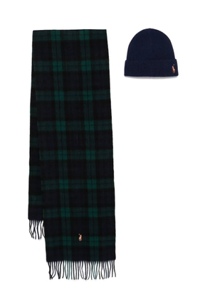Polo Ralph Lauren Polo Pony scarf and beanie set - Blue