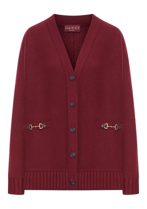 Gucci ribbed button-front cardigan - Red