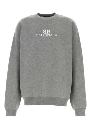 Balenciaga logo-detail cotton-blend sweatshirt - Grey