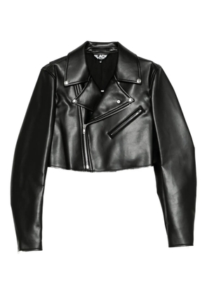 Black Comme Des Garçons zip-up biker-jacket