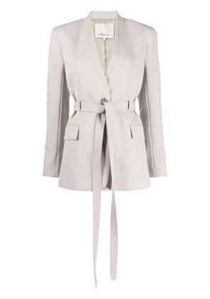 3.1 Phillip Lim tied-waist single-breasted blazer - Grey