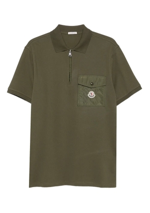Moncler piqué-weave cotton polo shirt - Green