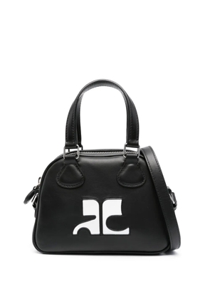 Courrèges Bowling leather mini bag - Black