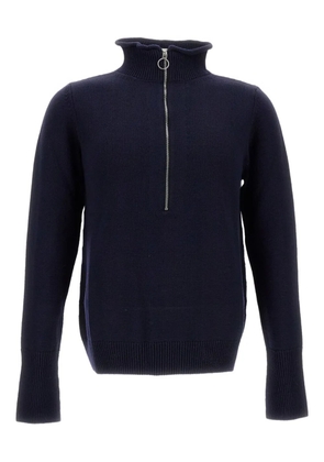 Plan C half-zip fastening sweater - Blue