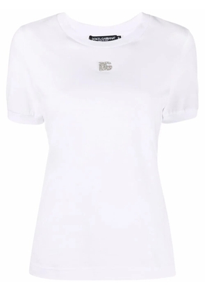 Dolce & Gabbana logo-plaque short-sleeve T-shirt - White
