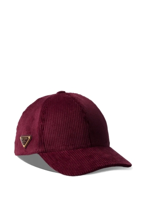 Prada corduroy baseball cap - Red
