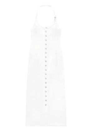 Courrèges halterneck denim dress - White