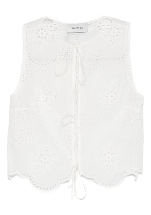 Matteau broderie tie top - White