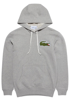 Comme Des Garçons Shirt logo-patch cotton hoodie - Grey