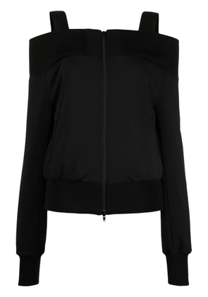 Yohji Yamamoto drop-shoulder zipped top - Black