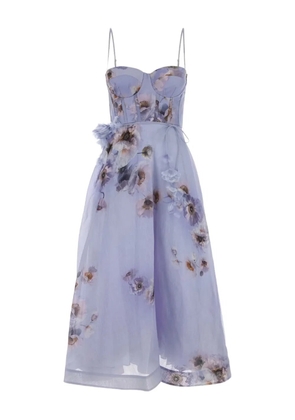 ZIMMERMANN Hypnotic Picnic floral-print midi dress - Purple