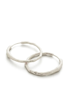 Monica Vinader Siren muse medium hoop earrings - Silver