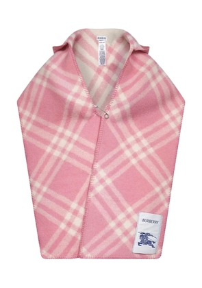 Burberry check-pattern hooded scarf - Pink