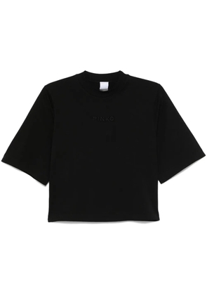 PINKO embroidered-logo T-shirt - Black