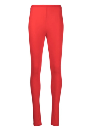 Raf Simons logo-patch leggings - Red