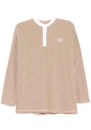 BODE newton stripe T-shirt - Brown