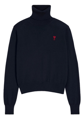 AMI Paris Ami de Coeur high-neck jumper - Blue