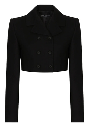 Dolce & Gabbana double-breasted cropped blazer - Black