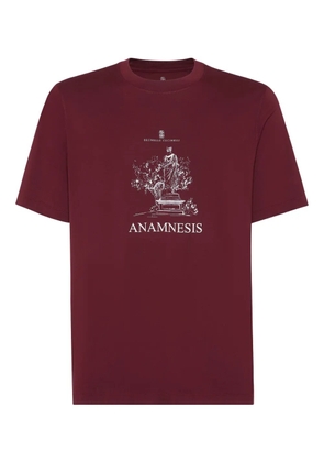 Brunello Cucinelli graphic-print cotton T-shirt - Red