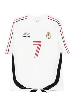 RHUDE panelled team T-shirt - White