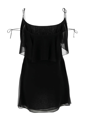 Saint Laurent ruffled-detail dress - Black