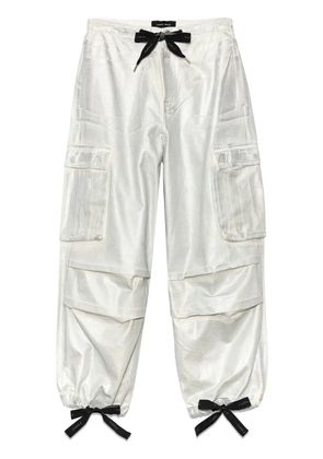 Purple Brand metallic cargo trousers - Silver