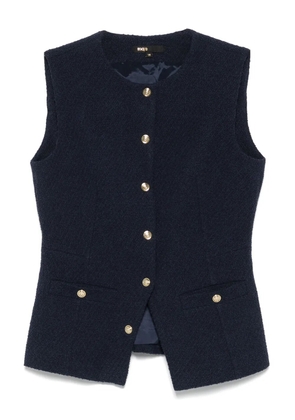 Maje bouclé vest - Blue