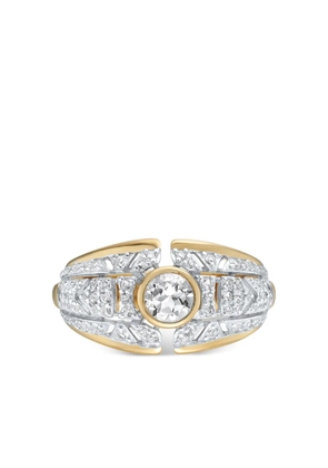 V JEWELLERY Chloe geometric-pattern ring - Gold