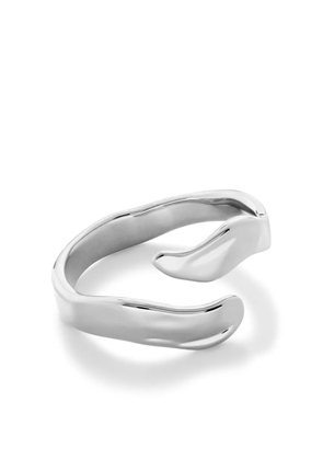 Monica Vinader The Wave asymmetric wrap ring - Silver