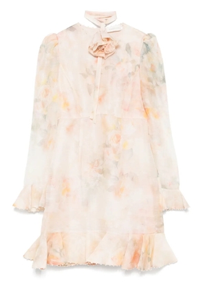 ZIMMERMANN Crush Flower mini dress - Neutrals